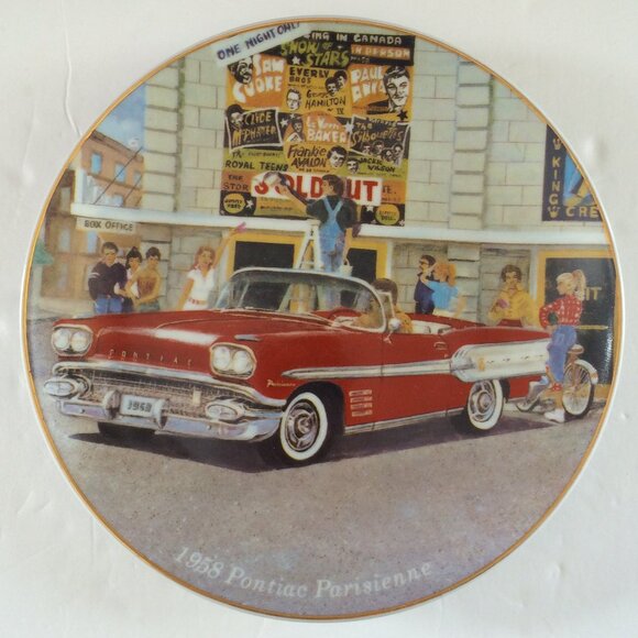 GM Technicians Guild Collector Plate 1958 Pontiac Parisienne Limited Edition - Picture 1 of 2